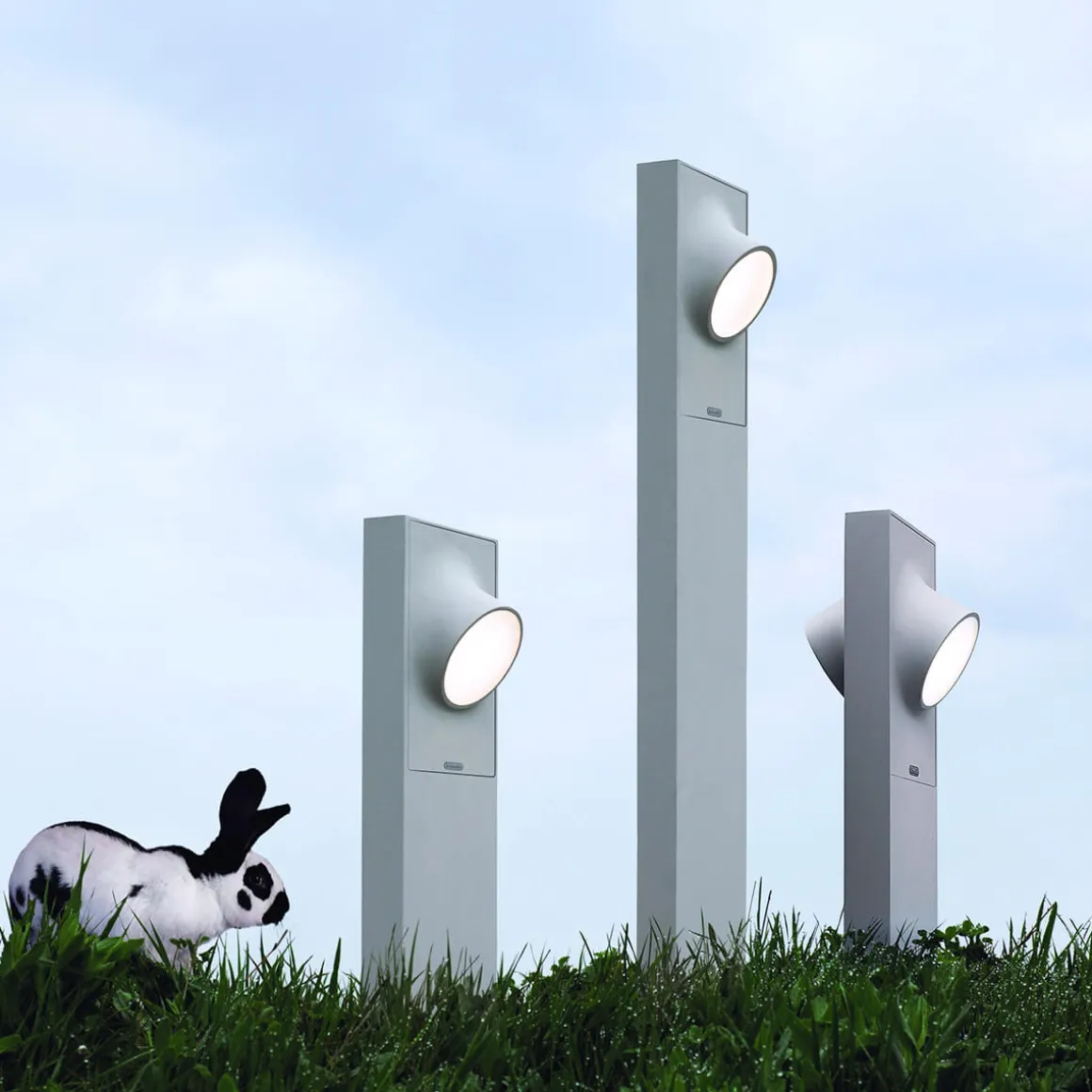 Artemide Outdoor Ciclope LED Pollerleuchte, zweiseitiger Lichtaustritt