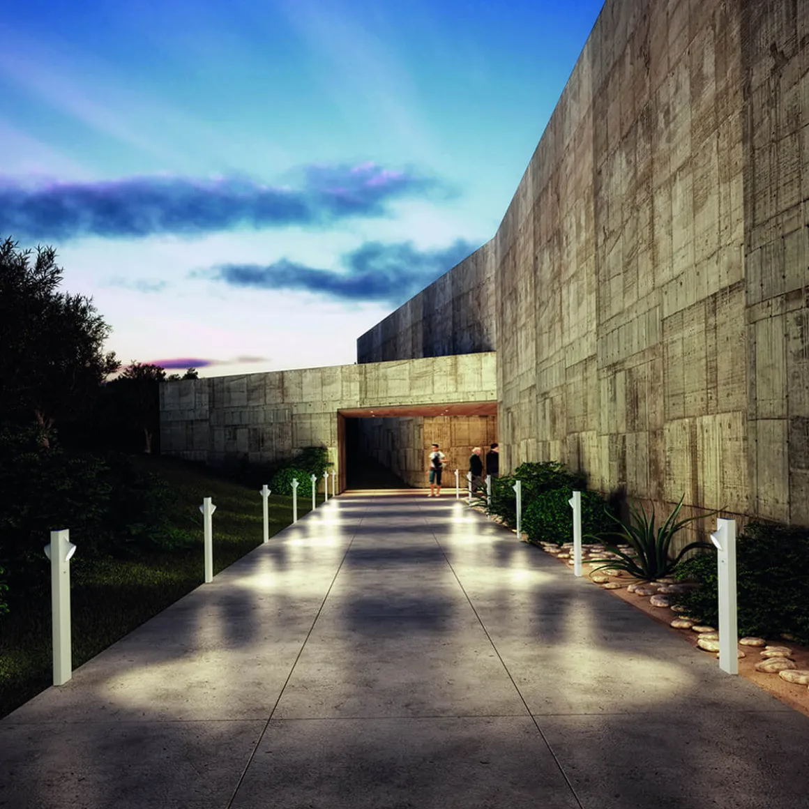 Artemide Outdoor Ciclope LED Pollerleuchte, zweiseitiger Lichtaustritt