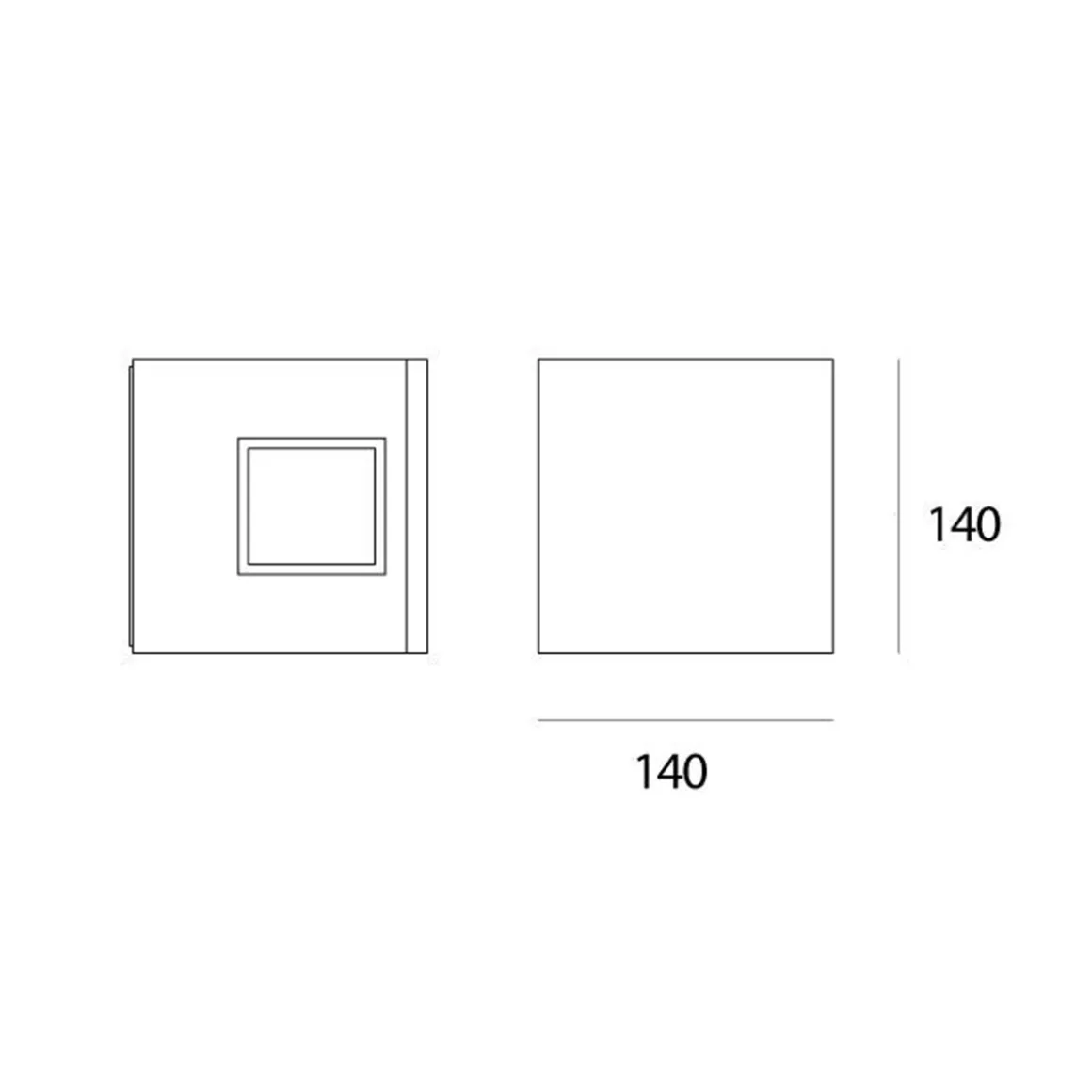 Artemide Outdoor Effetto 14S LED 4L Außenwandleuchte, 4 x 50°