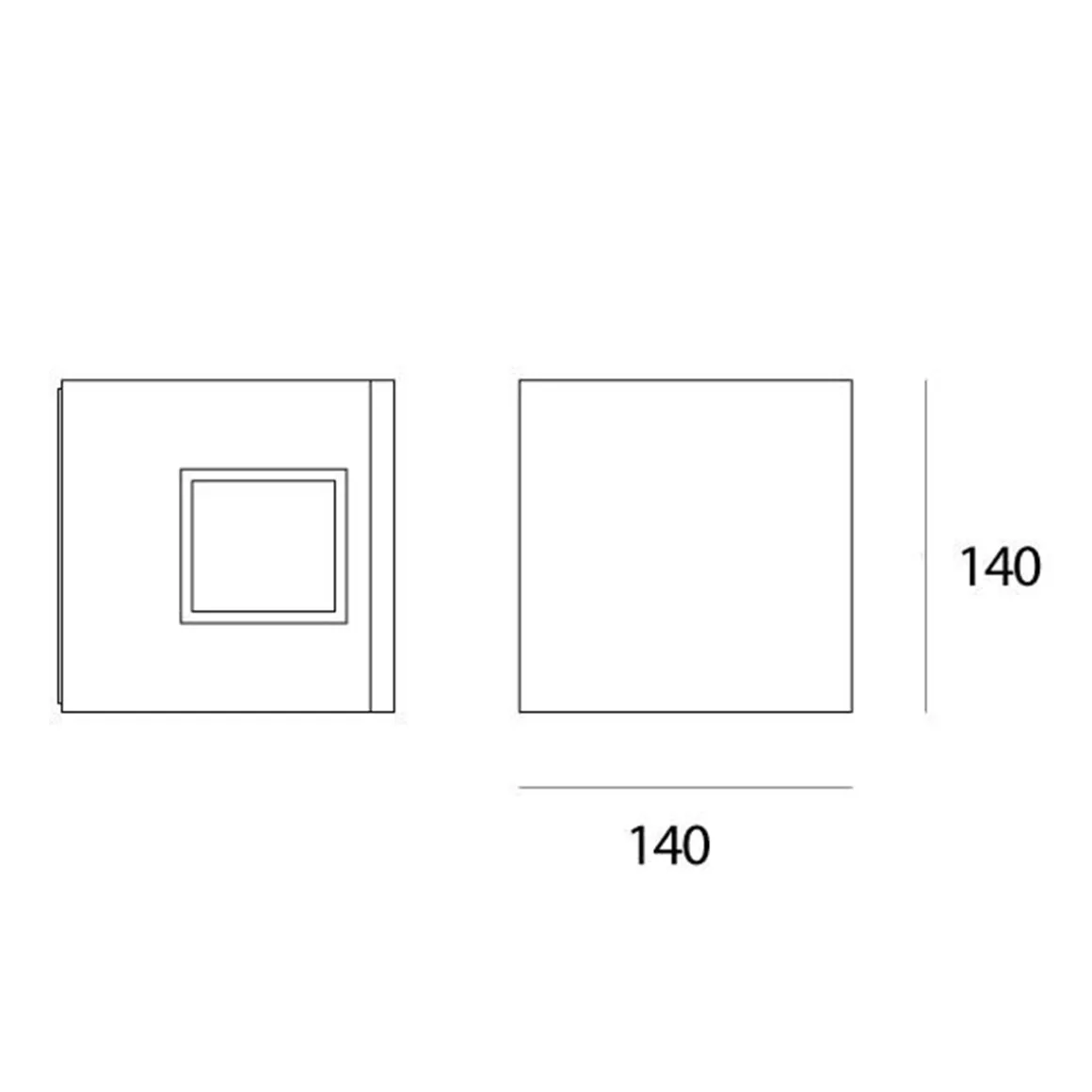 Artemide Outdoor Effetto 14S LED 1N Außenwandleuchte, 1 x 5°