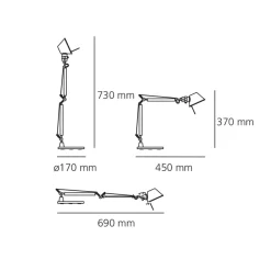 Artemide Tolomeo Micro Tavolo LED mit Tischklemme