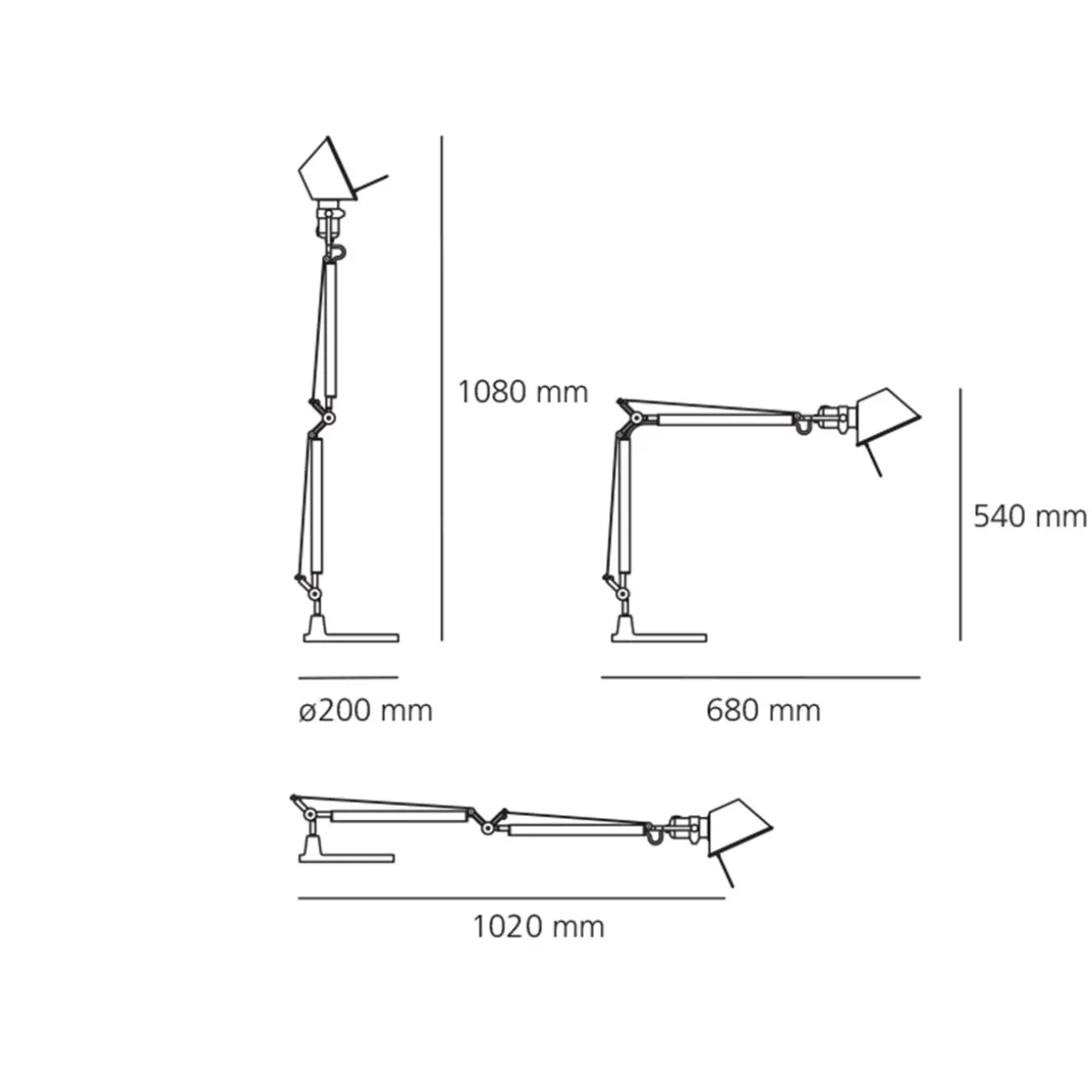 Artemide Tolomeo Mini Tavolo LED mit Tischklemme
