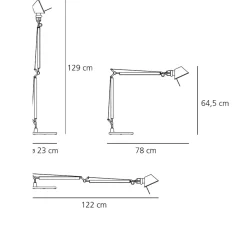 Artemide Tolomeo Tavolo LED mit Schraubbefestigung