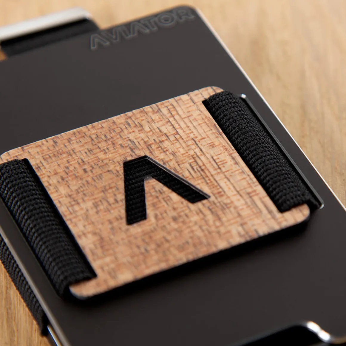 Aviator Wallet Wood x Carbon Fiber Cash Clip Style "A"