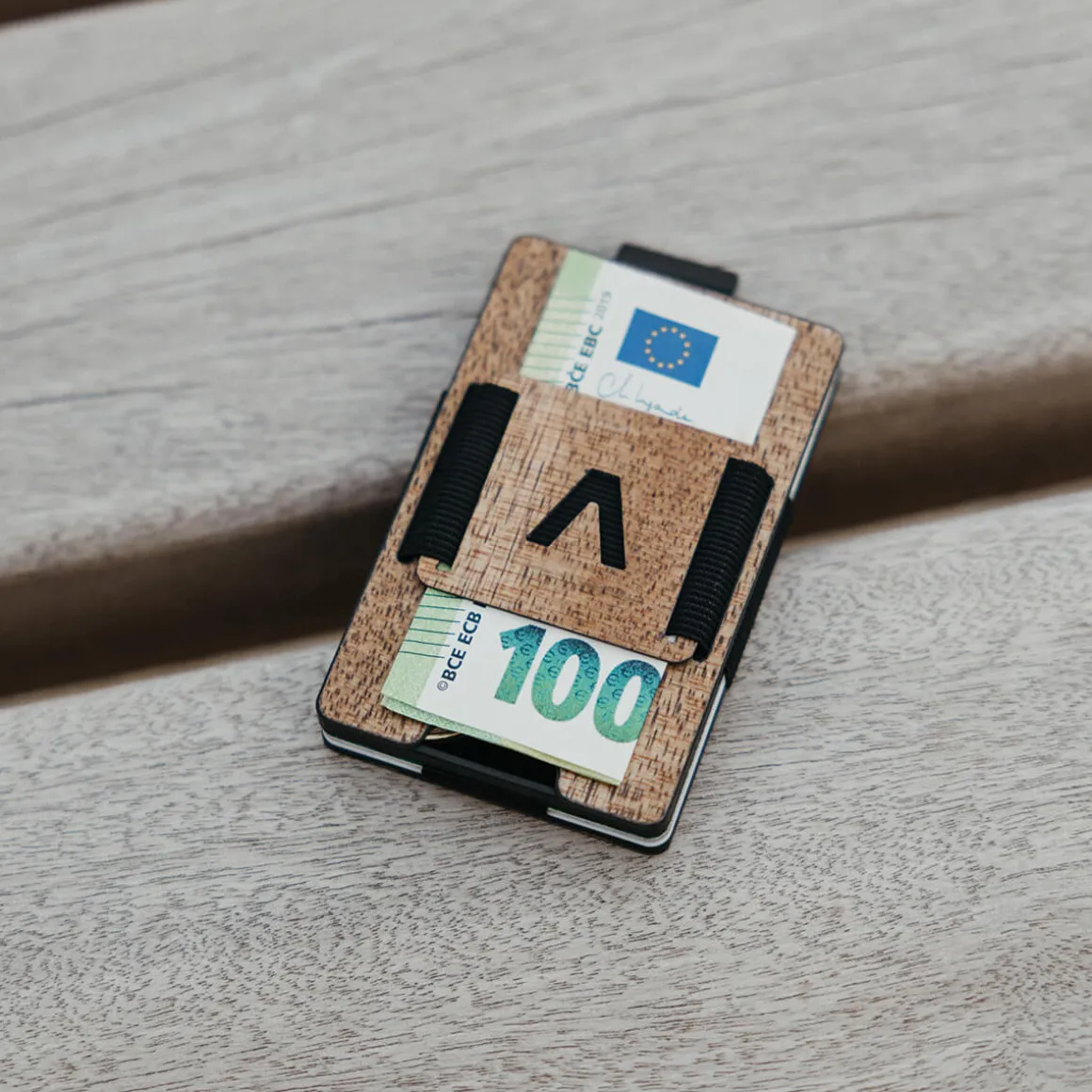 Aviator Wallet Wood x Carbon Fiber Cash Clip Style "A"