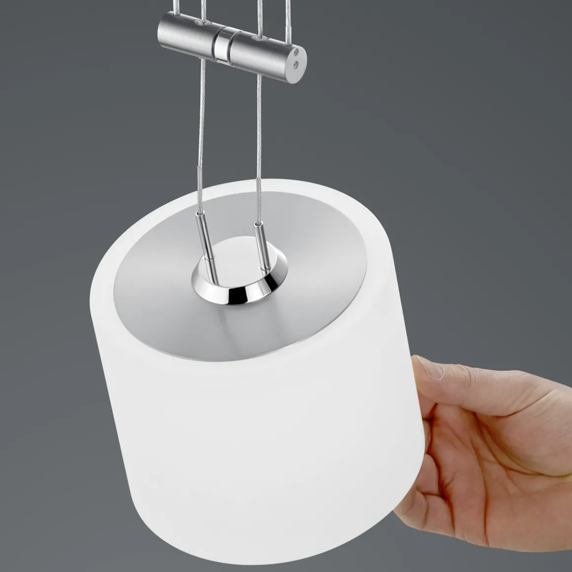 Bankamp Leuchten Grazia LED Pendelleuchte, 3-flg., mit Rondell