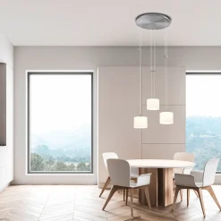 Bankamp Leuchten Grazia LED Pendelleuchte, 3-flg., mit Rondell