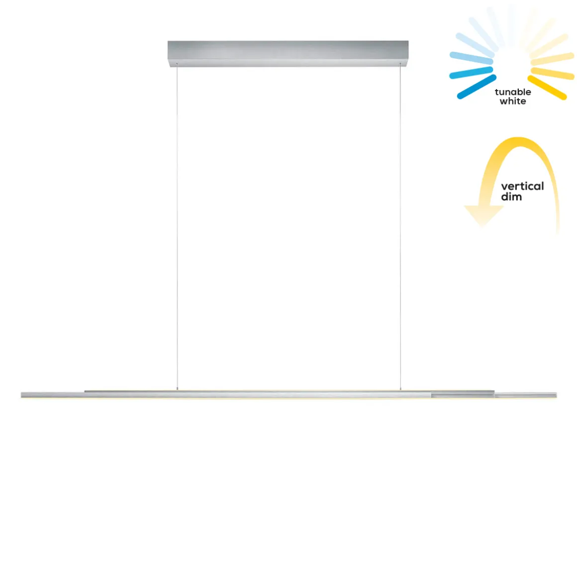 Bankamp Leuchten Lightline III flex up & down LED Pendelleuchte, Tunable White & Vertical dim