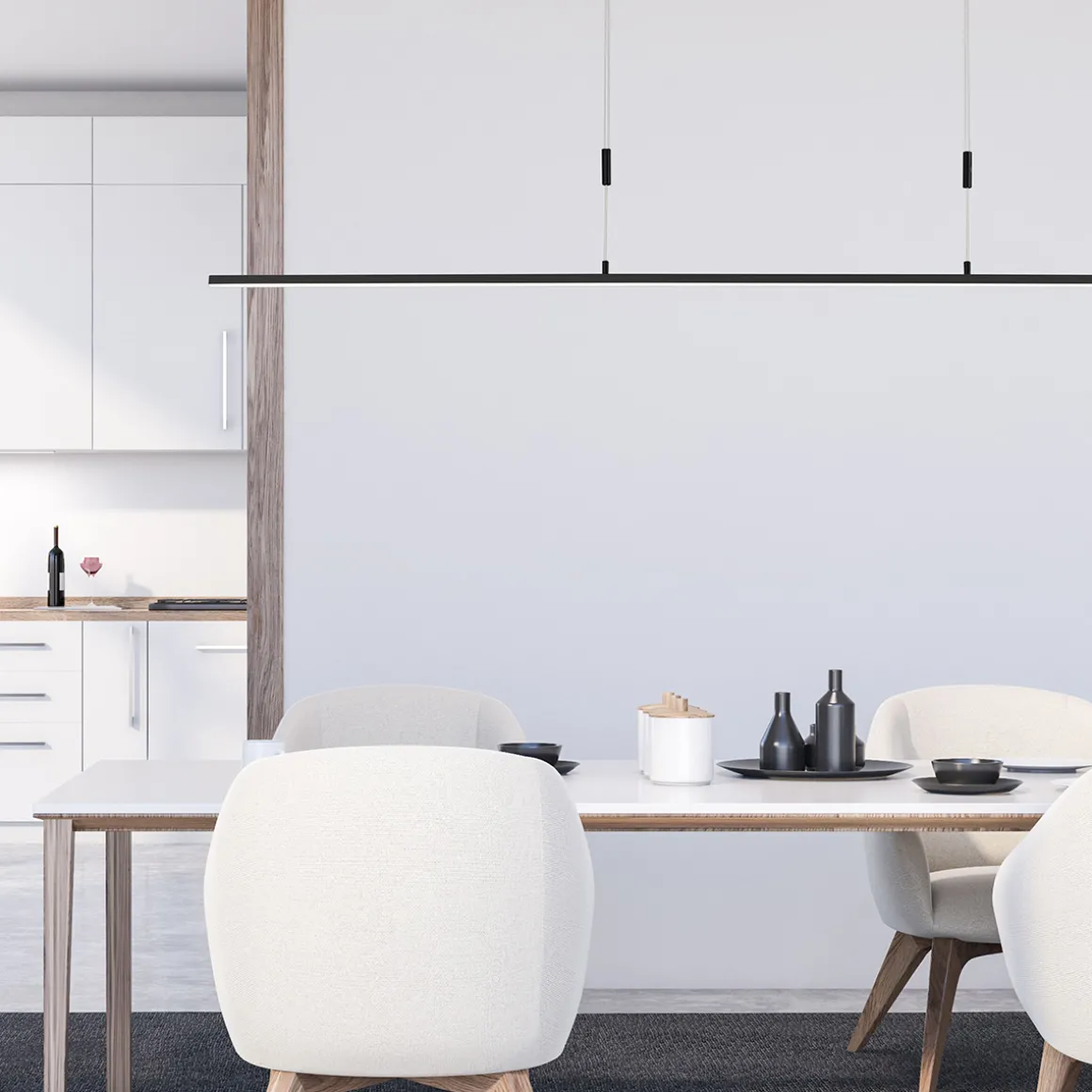 Bankamp Leuchten Slim LED Pendelleuchte, Länge: 98 cm