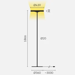 Belux Disk-10 LED Stehleuchte