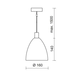 Bruck Silva Neo Down LED Pendelleuchte 160, Chrom