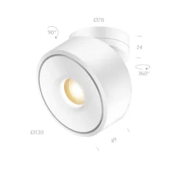 Bruck Vito 120 Spot 50° LV C LED Deckenaufbaustrahler