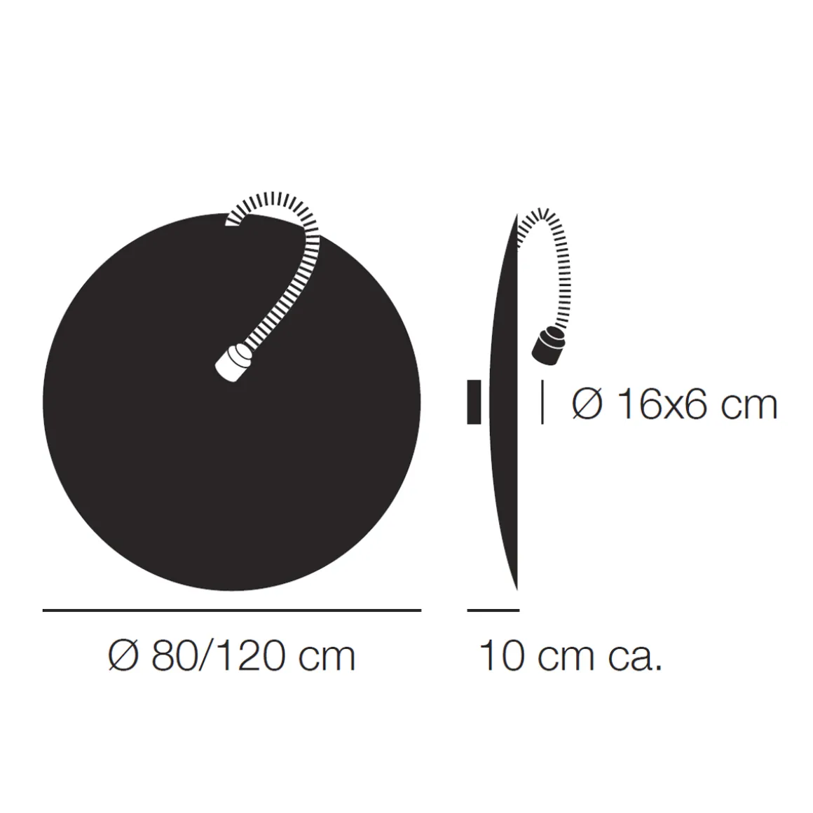 Catellani & Smith Luna Piena 80 / 120 LED Wand- / Deckenleuchte