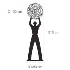 Catellani & Smith Uomo della Luce XXL Outdoor Stehleuchte