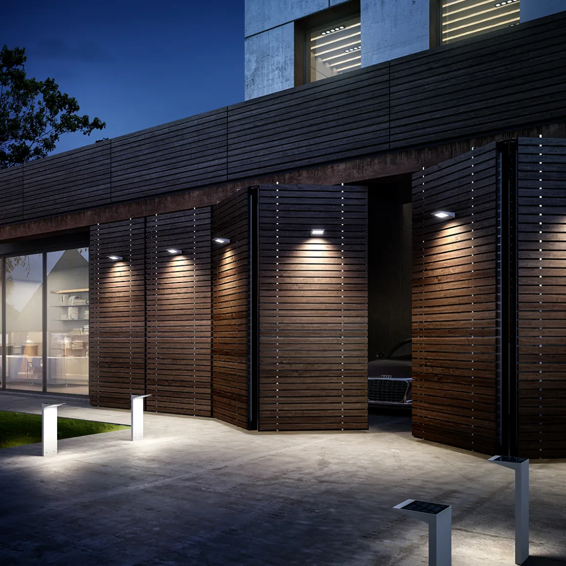 CMD Leuchten 9019 LED Solarwandleuchte mit Bewegungsmelder