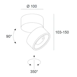 Egger Licht Clippo LED Wand- / Deckenstrahler, Rückläufer