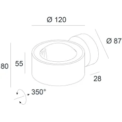 Egger Licht Clippo Optic Wall LED Wandstrahler