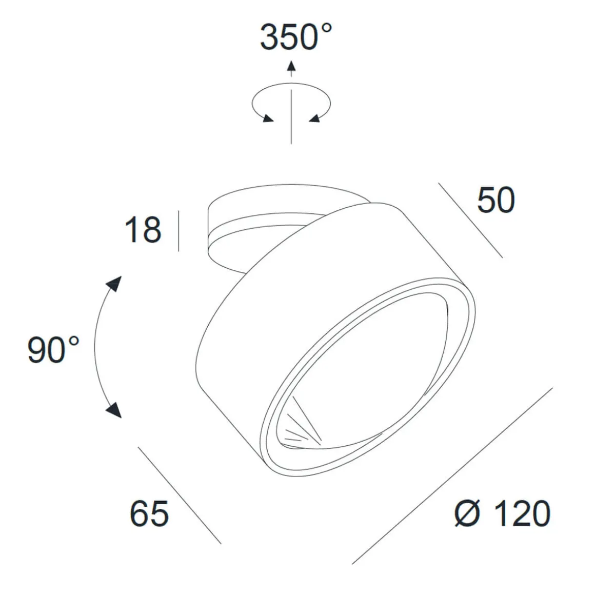 Egger Licht Clippo Optic LED Wand- / Deckenstrahler