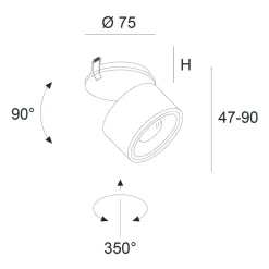 Egger Licht Clippo S EP LED Deckeneinbaustrahler