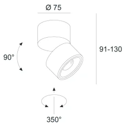 Egger Licht Clippo S LED Wand- / Deckenstrahler