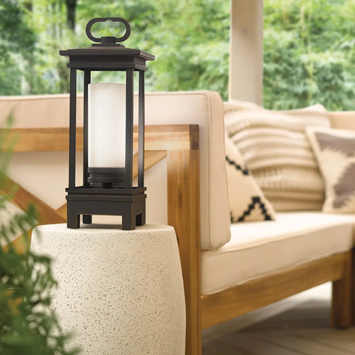 Elstead Lighting South Hope LED Akkuleuchte & Bluetooth Lautsprecher