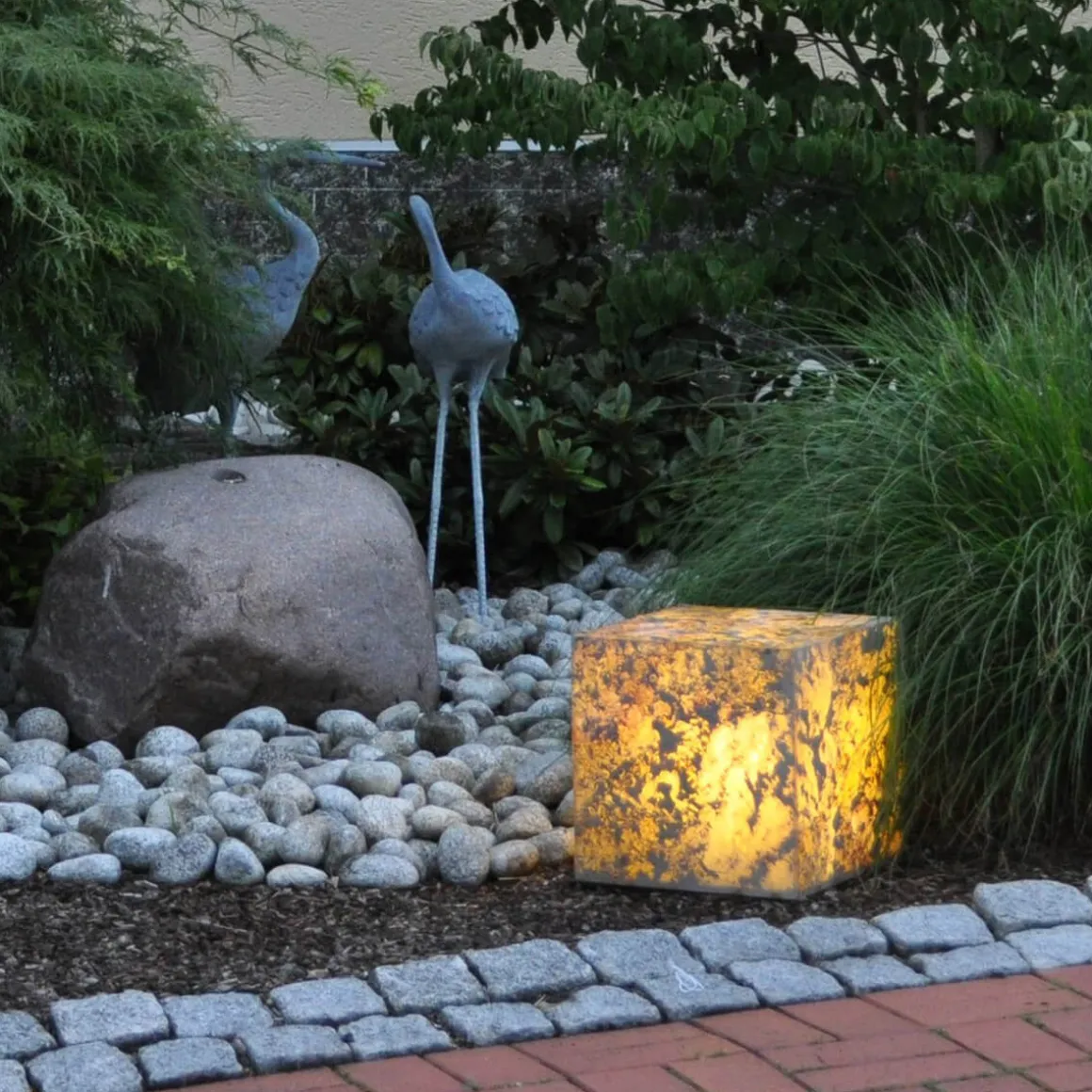 Epstein-Design Würfel Eifel im Herbst Außenleuchte