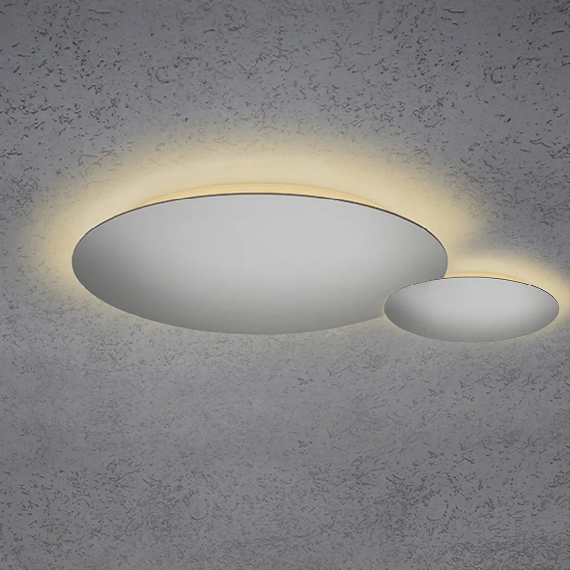 Escale Blade LED Wand- / Deckenleuchte, 2-flg., Ø 44 cm, Silber matt eloxiert