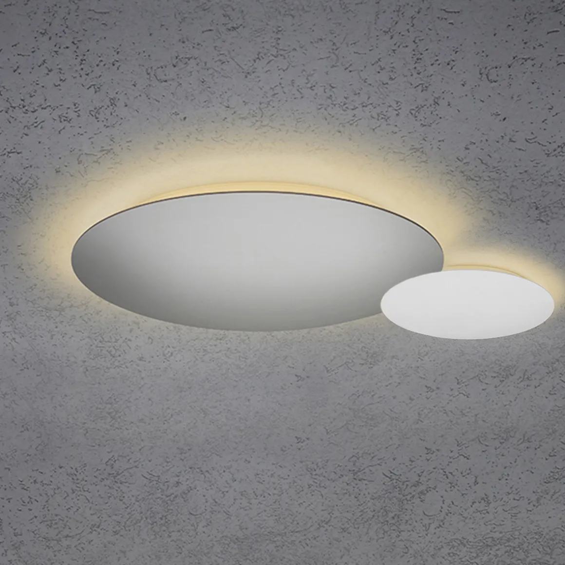 Escale Blade LED Wand- / Deckenleuchte, 2-flg., Ø 44 cm, Silber matt eloxiert