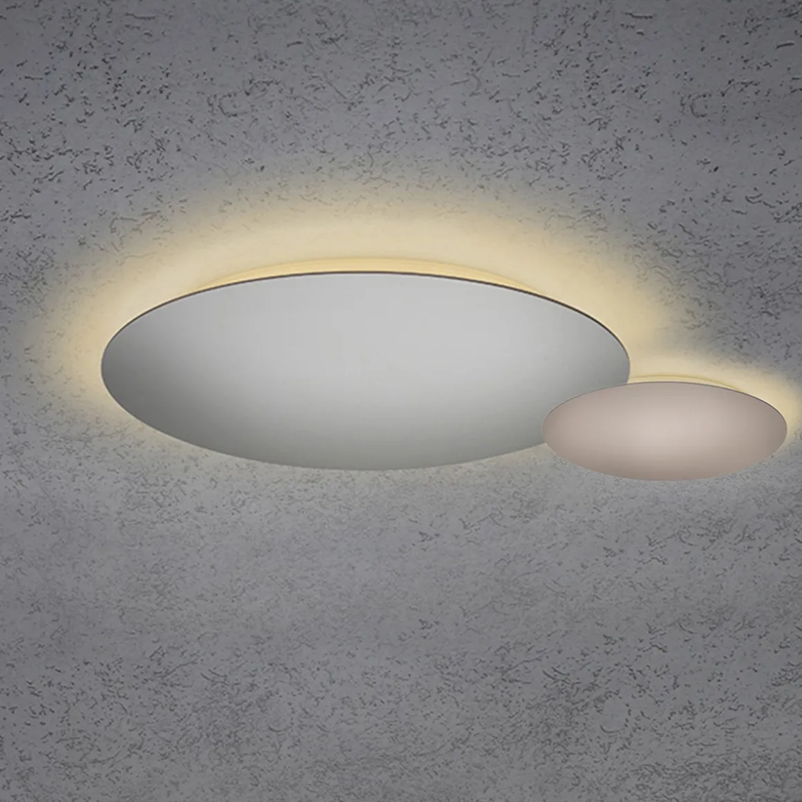 Escale Blade LED Wand- / Deckenleuchte, 2-flg., Ø 44 cm, Silber matt eloxiert