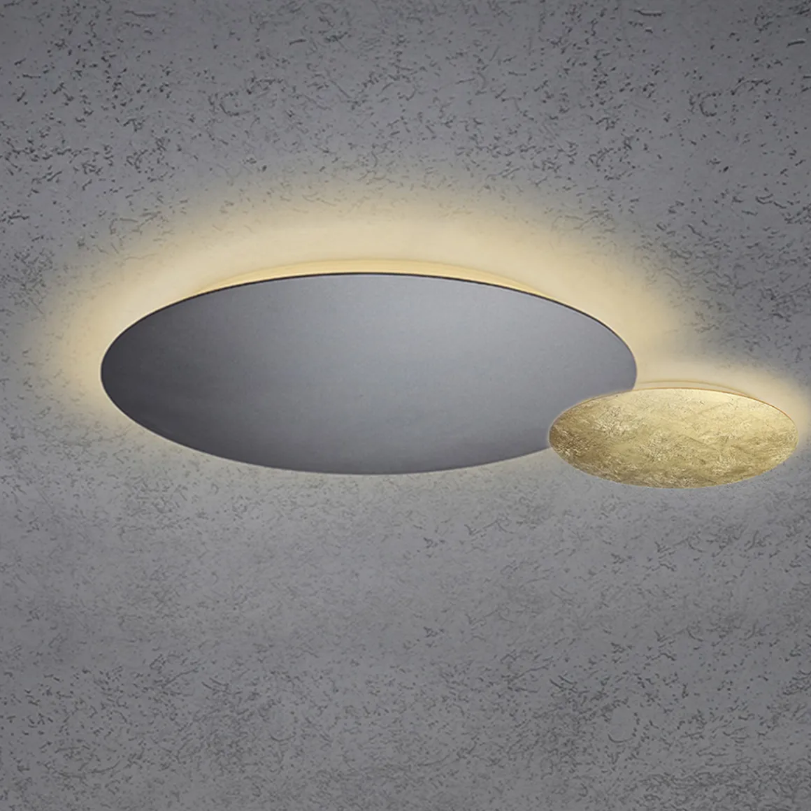 Escale Blade LED Wand- / Deckenleuchte, 2-flg., Ø 44 cm, anthrazit