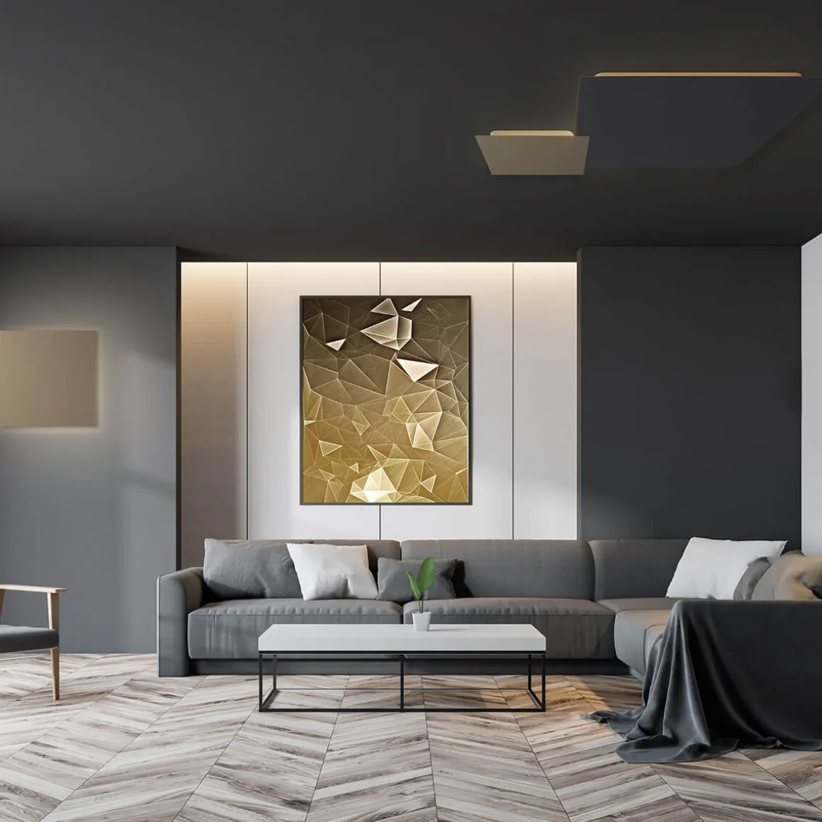 Escale Blade-Q LED Wand- / Deckenleuchte, 34 x 34 cm, mit Casambi-Modul