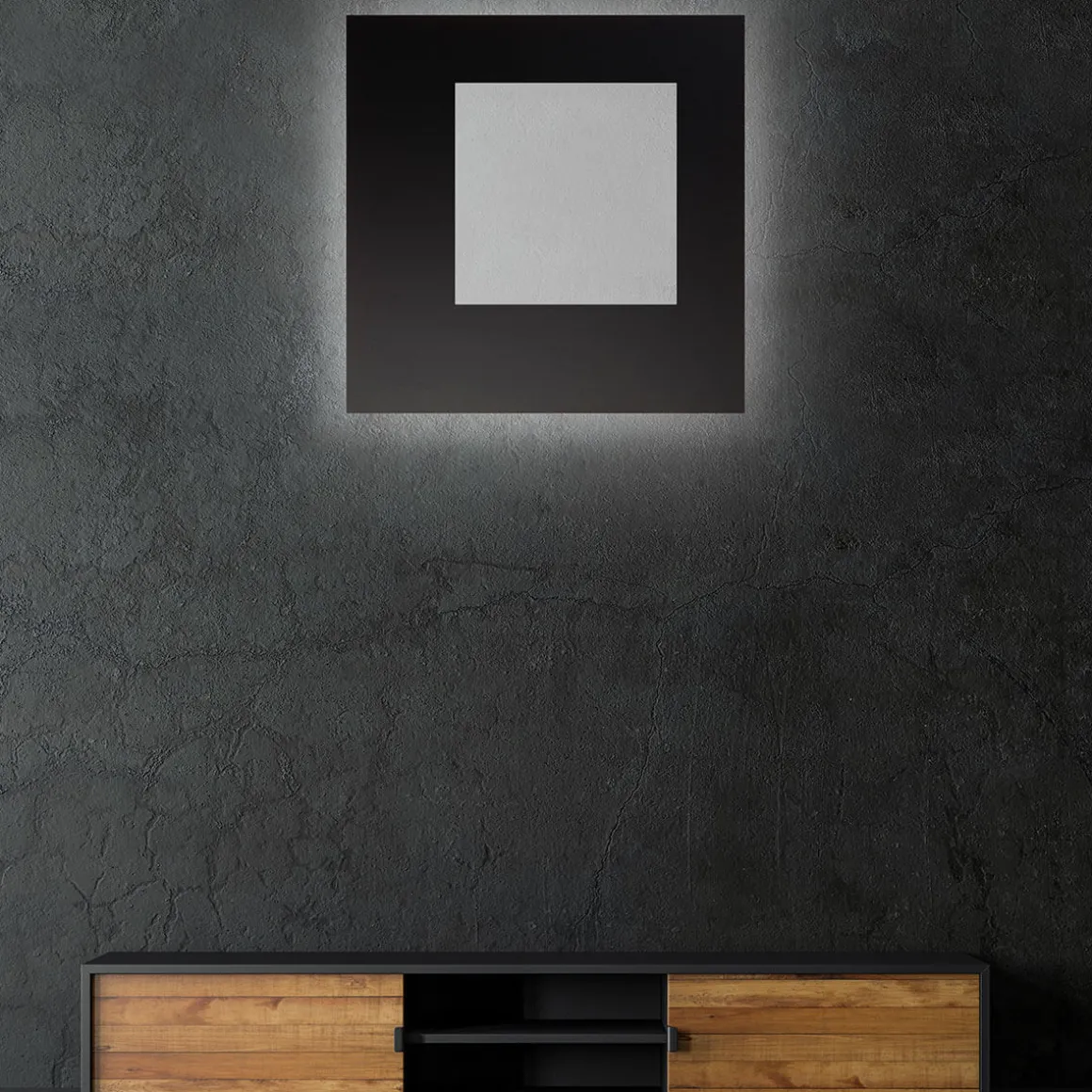 Escale Blade-Q Open LED Wand- / Deckenleuchte, 79 x 79 cm, mit Casambi-Modul