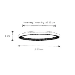 Escale Loud LED Wand- / Deckenleuchte, Ø: 35 cm, mit Casambi-Modul