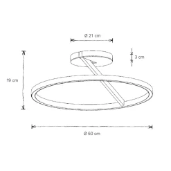 Escale Vision LED Deckenleuchte, mit Casambi-Modul
