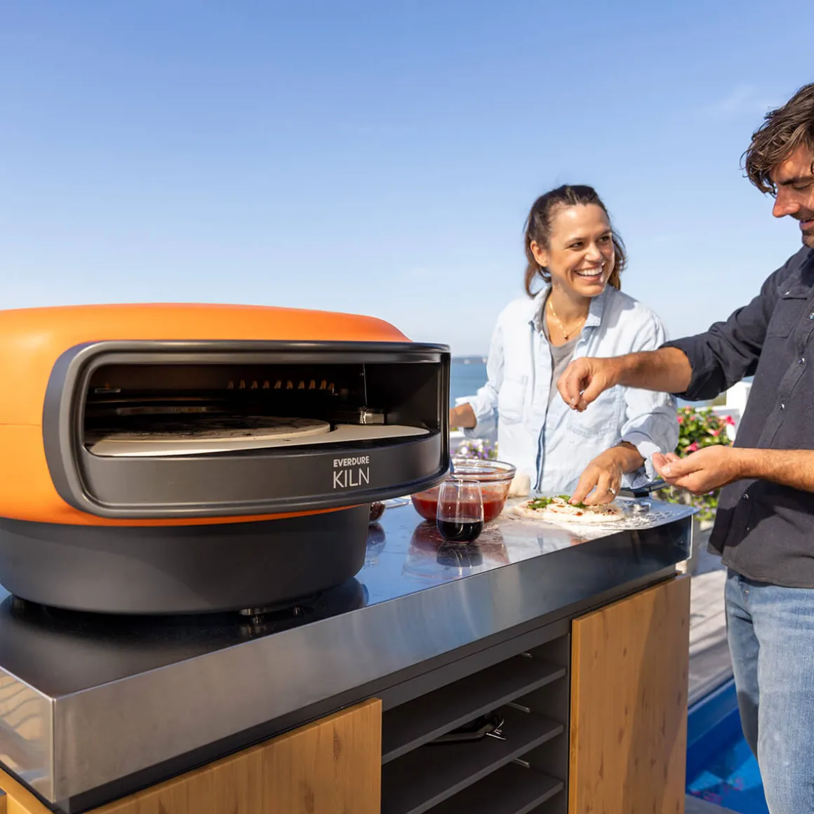 Everdure KILN Pizzaofen, 2 Brenner, rotierend, Pro-Set