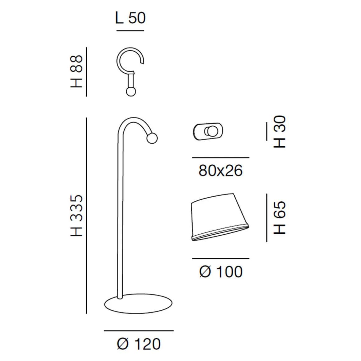 Fabas Luce Armanda LED Akkuleuchte