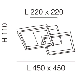 Fabas Luce Bard 3394-22 LED Wand- / Deckenleuchte