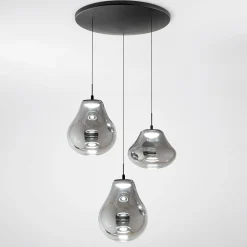 Fabas Luce Deva LED Pendelleuchte, 3-flg., mit Rondell