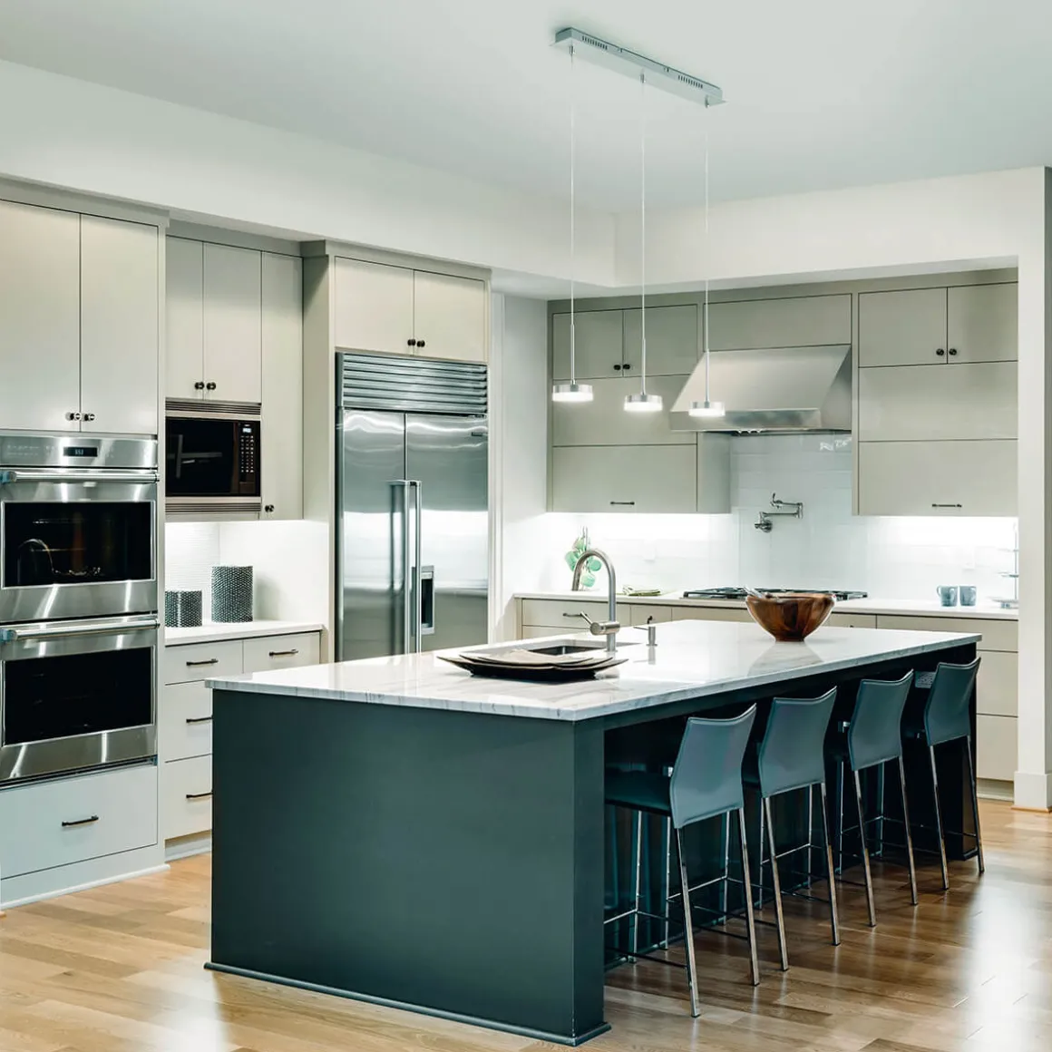 Fabas Luce Dunk LED Pendelleuchte, 3-flg.