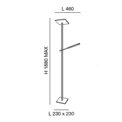 Fabas Luce Ideal LED Stehleuchte mit Lesearm