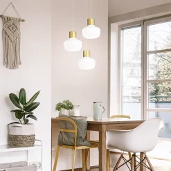 Fabas Luce Kino LED Pendelleuchte, 3-flg., mit Rondell