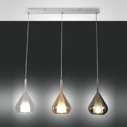 Fabas Luce Lila Pendelleuchte, 3-flg.