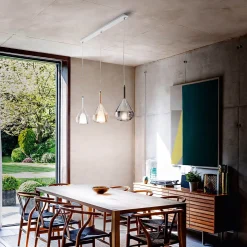 Fabas Luce Lila Pendelleuchte, 3-flg.