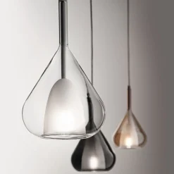 Fabas Luce Lila Pendelleuchte, 3-flg., mit Rondell