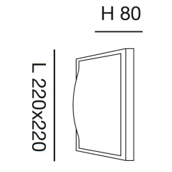 Fabas Luce Osaka Wandleuchte, 22 x 22 cm