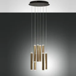 Fabas Luce Prado LED Pendelleuchte, 8-flg., mit Rondell