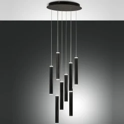 Fabas Luce Prado LED Pendelleuchte, 8-flg., mit Rondell