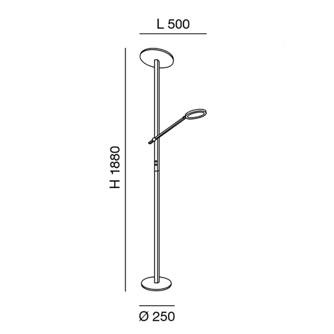 Fabas Luce Regina LED Stehleuchte mit Lesearm