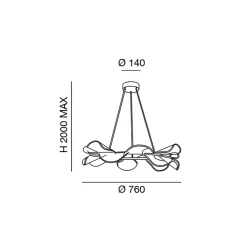 Fabas Luce Sylvie LED Pendelleuchte, rund