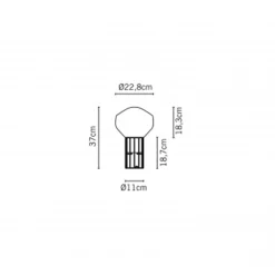 Fabbian Aerostat Tischleuchte, Ø: 22,8 cm